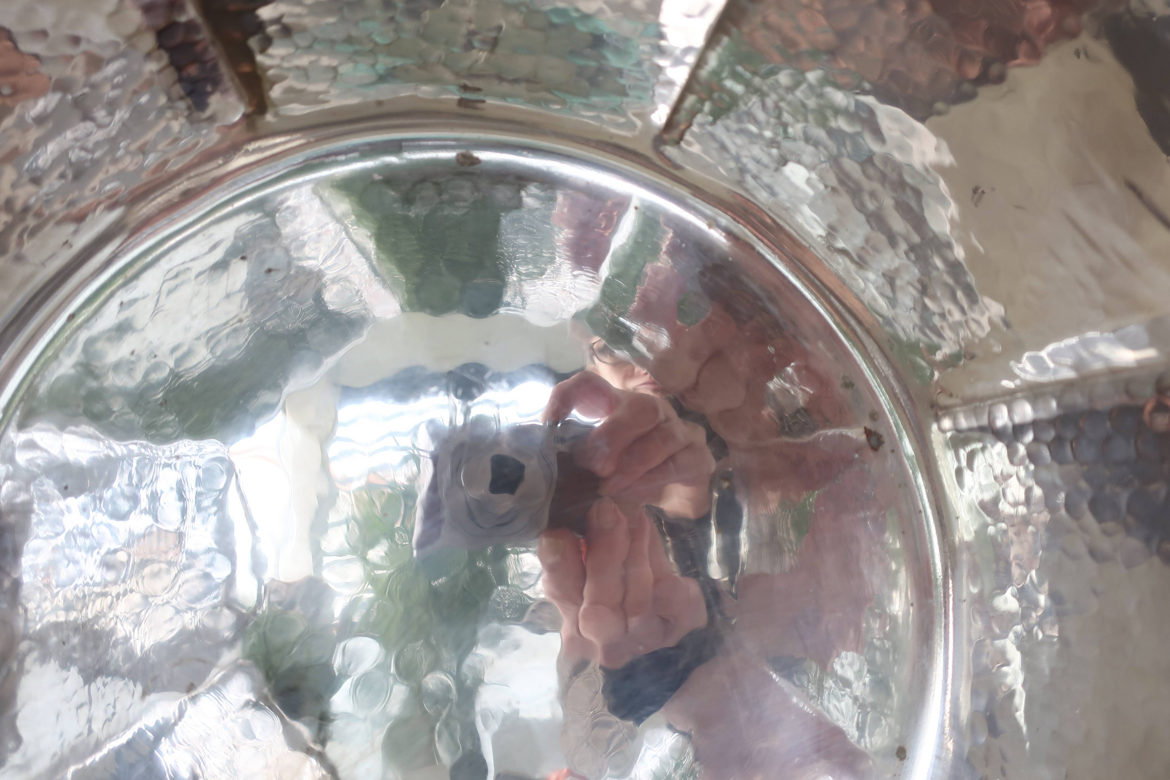Champagne bucket circa 1960, Italian design Fratelli Cassetti, silver plated metal
