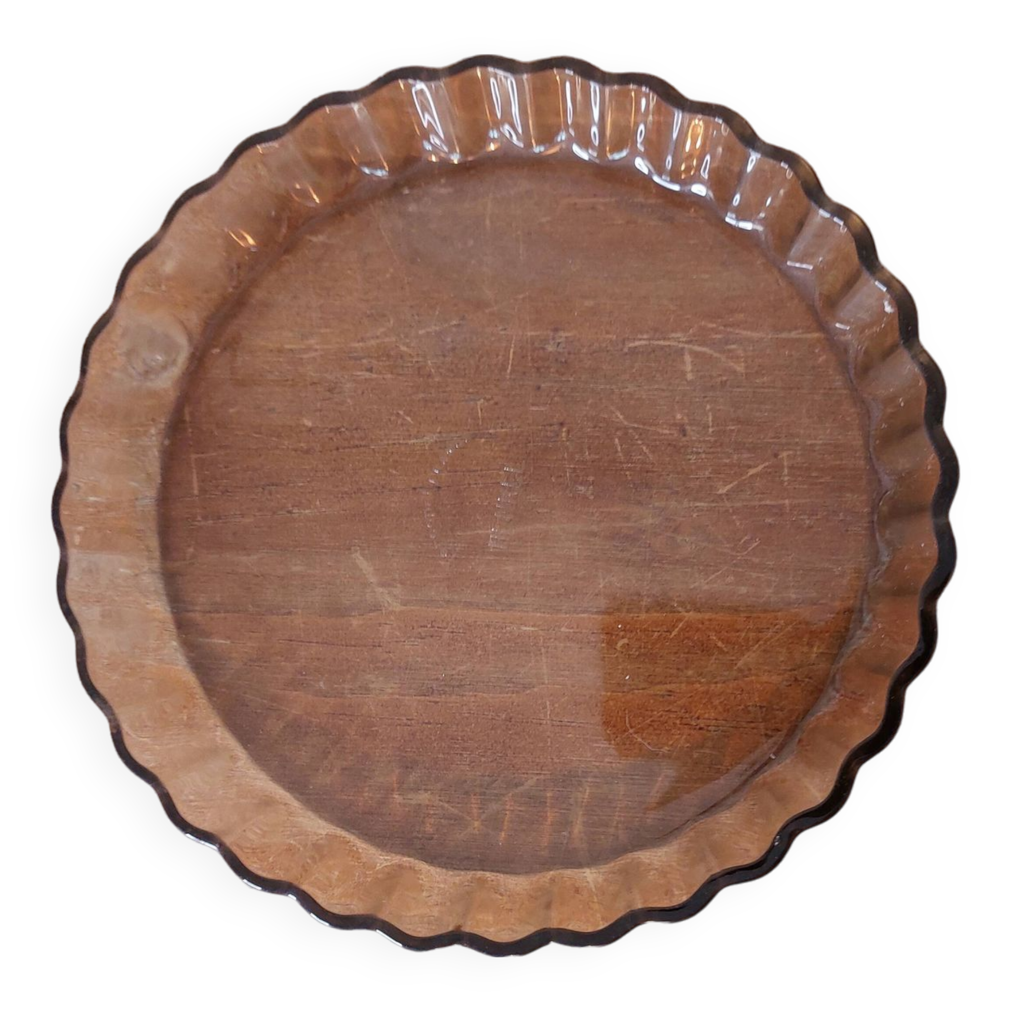 Small cake mold, tart dish Arcopal Henken France smoked brown | Selency