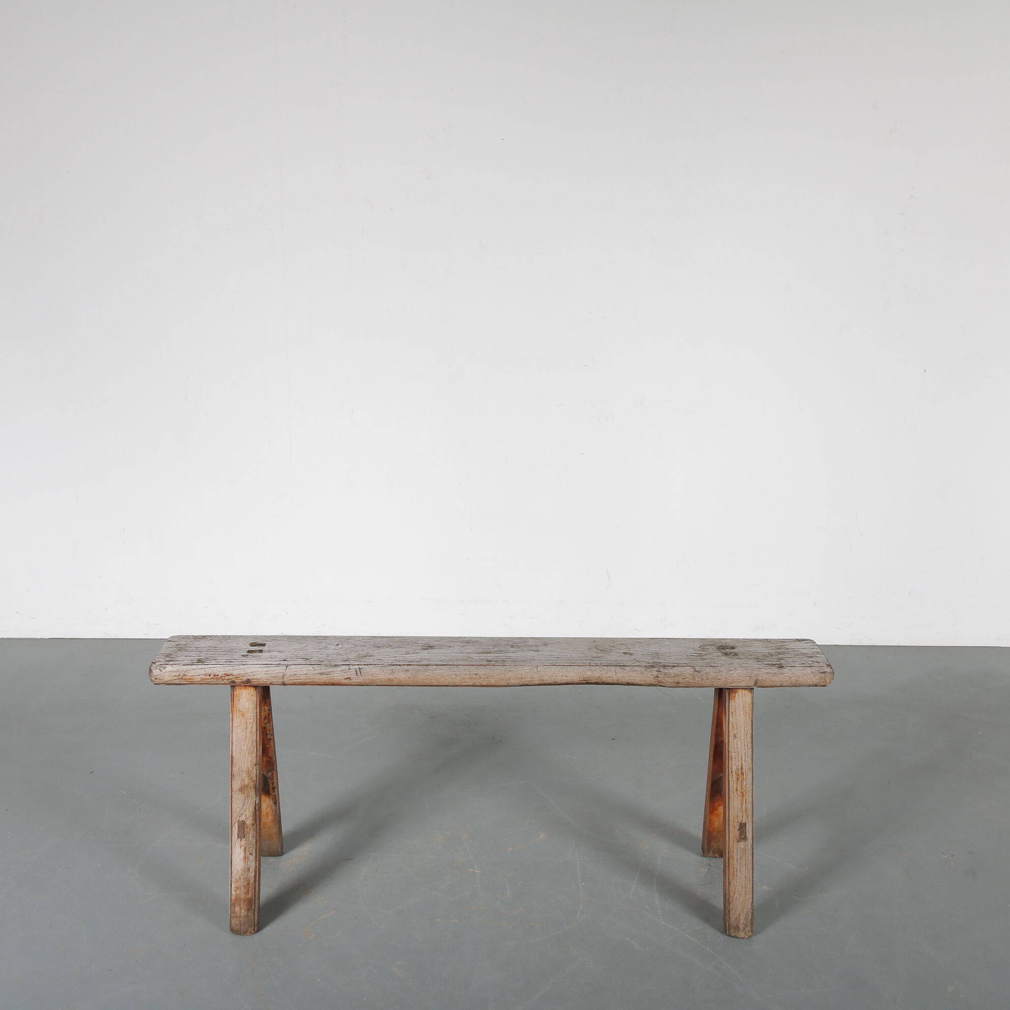 1950s Rustic wooden bench