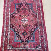 Antique Persian thick wool rug hand knotted 140 x 224 cm