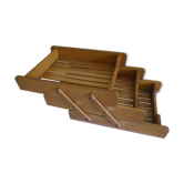 Old mail sorter, 3 sliding bannettes, entirely made of wood