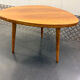 1950s natural oak tripod coffee table