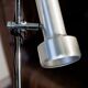 Floor lamp 3 spots 70 's brushed aluminium and chrome