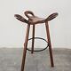 Brutalist bar stool "Marbella" in solid oak