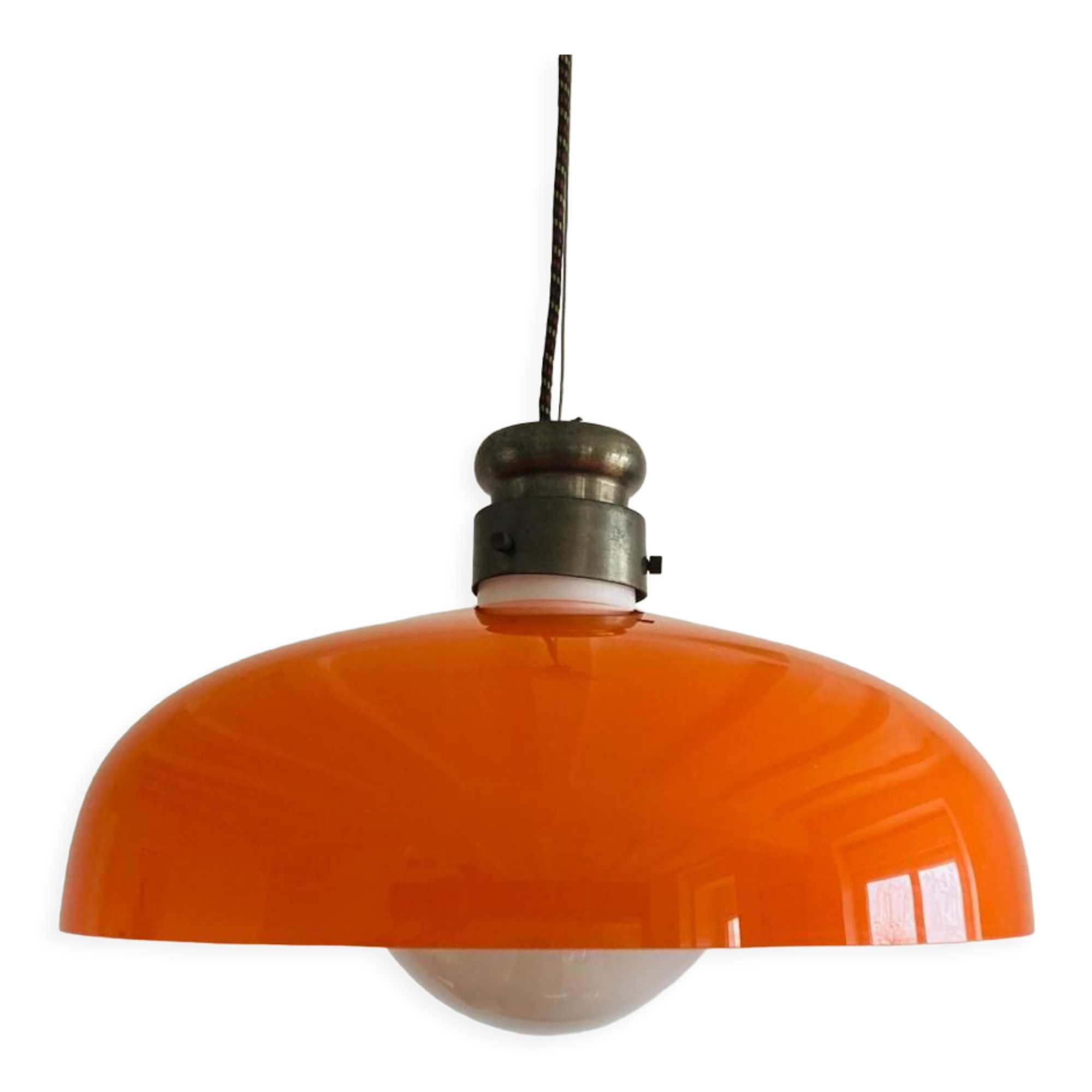 Murano Orange Pendant Light by Alessandro Pianon for Vistosi, Italy 1960s