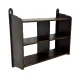 Vintage wooden wall shelve rack in oak brutalist minimalist design
