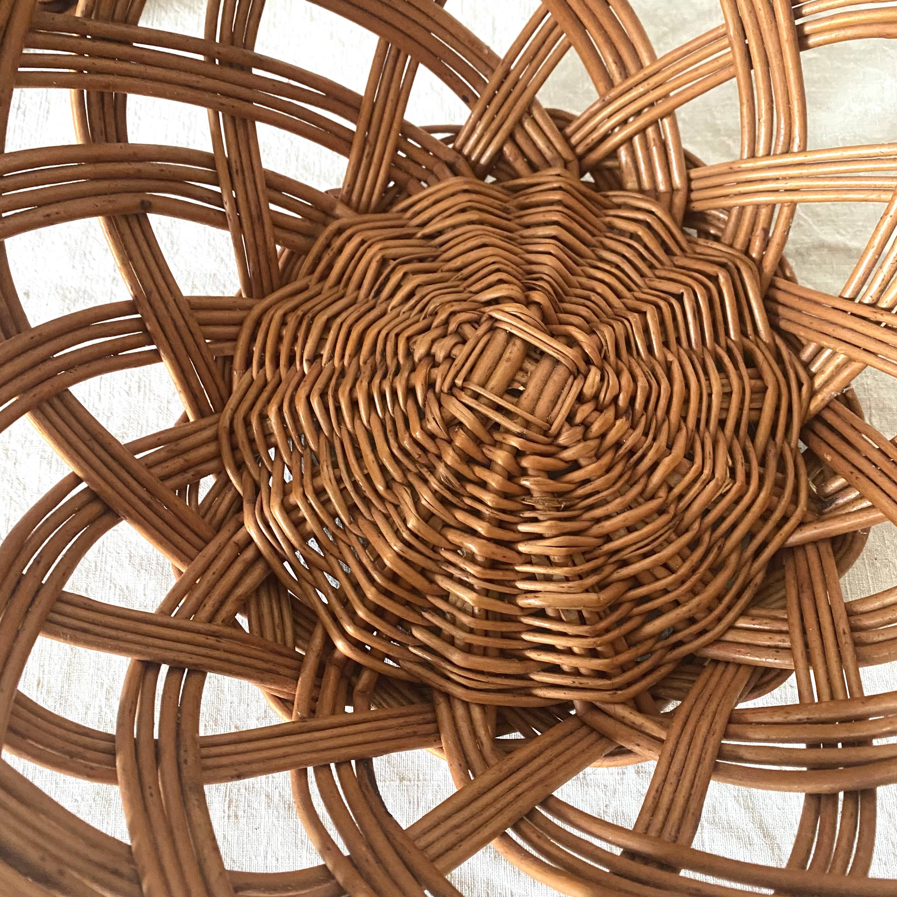 Vintage woven wicker baskets