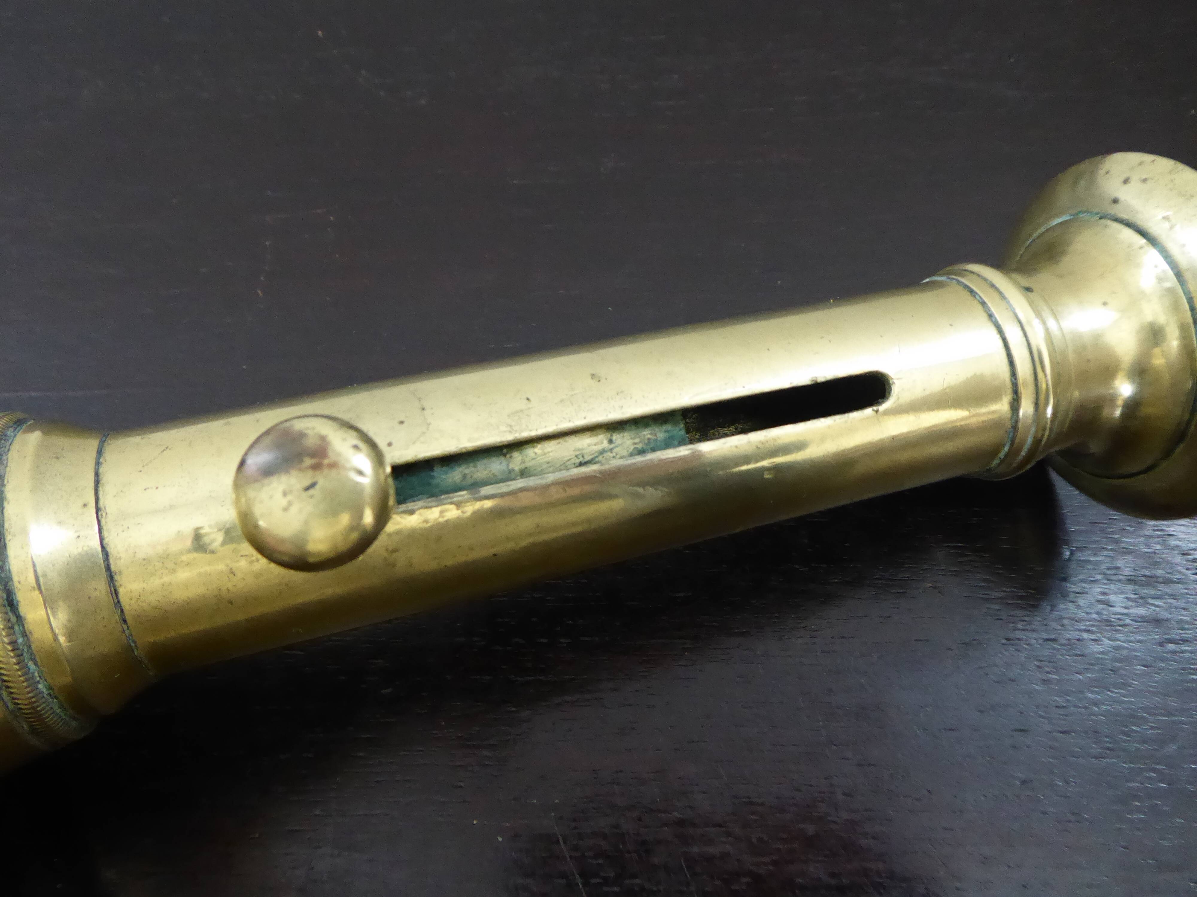 Golden brass candle holder