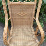 Adult vintage rattan armchair