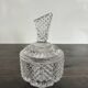 Pair of crystal-style cut glass bottles – retro/vintage dressing table