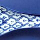 Set of six (6) soup spoons in white-blue porcelain from China