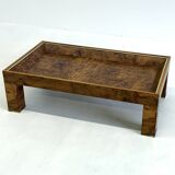 Rectangular coffee table from Turri with burl wood