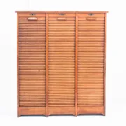 Vintage filing cabinet. Oak wood. Restored. France, 1940s-1950s.