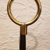 Fireplace stand with 4 wrought iron and bronze accessories