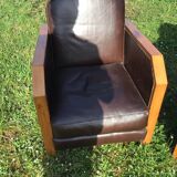 Pair of Art Deco club armchairs