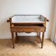 Antique dressing table in solid walnut and white marble.