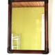 Antique mirror in bamboo and woven leather