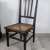 Stella nurse's chair in dark wood and cane