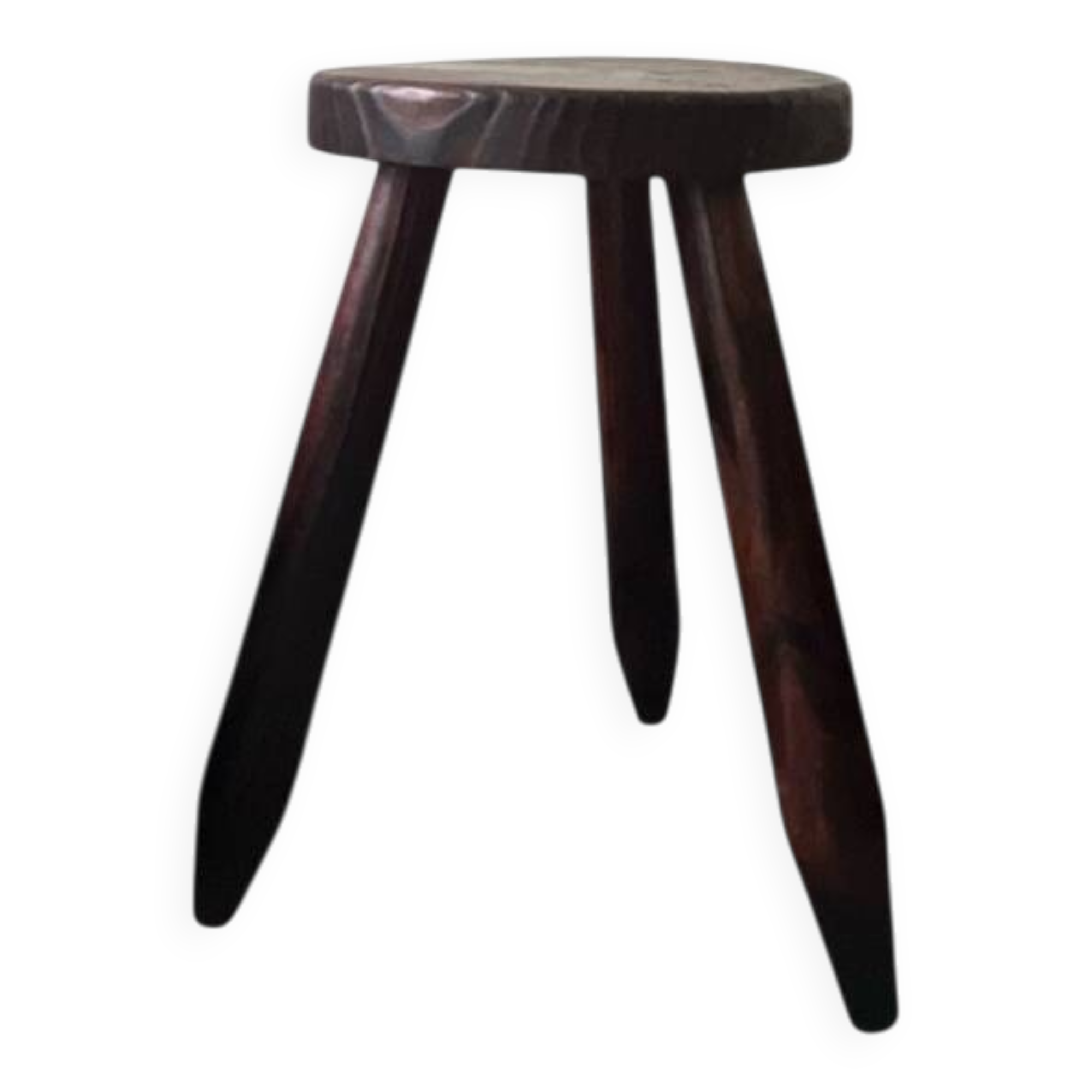 Brutalist wooden farm stool