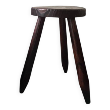 Brutalist wooden farm stool