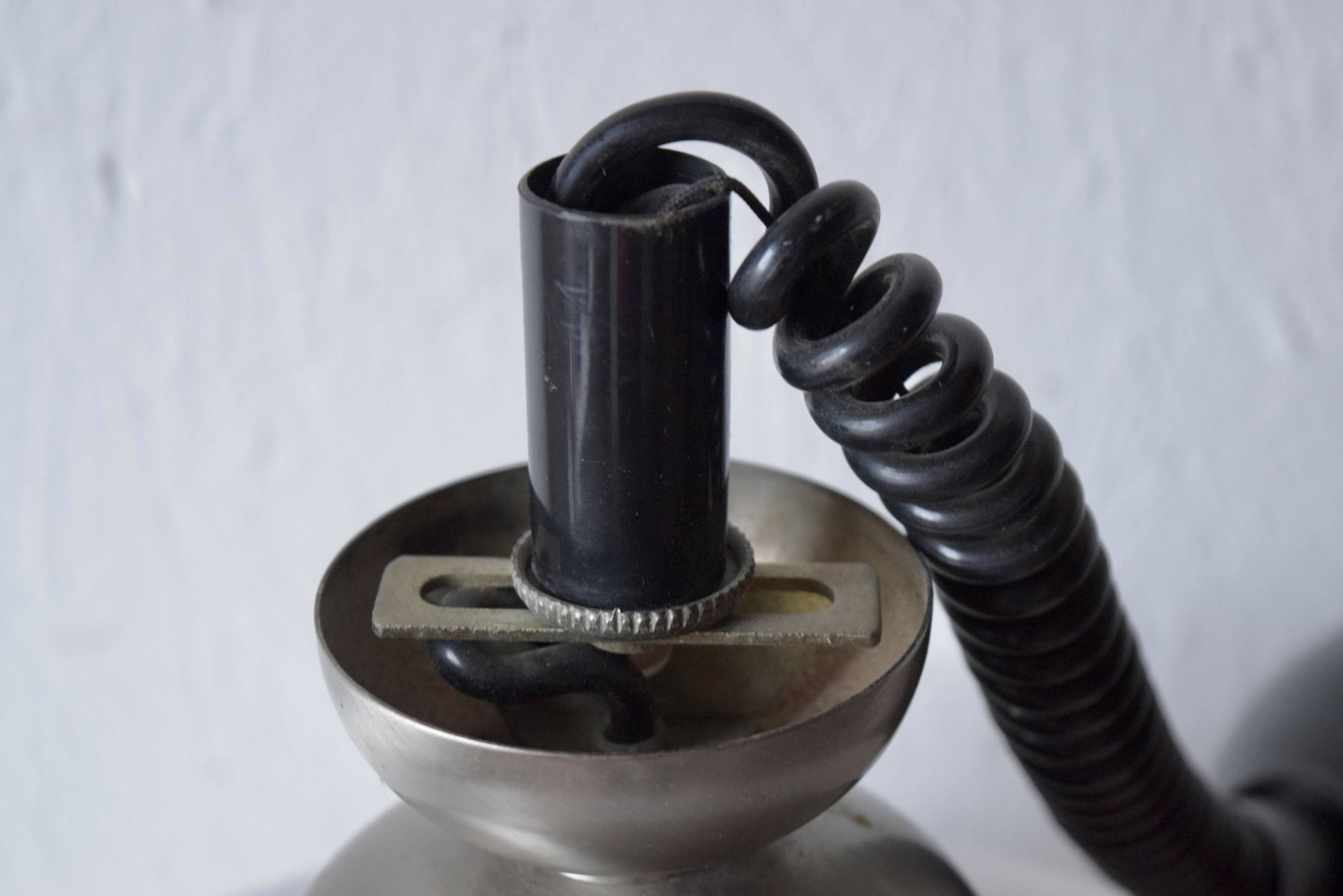 Large vintage pendant light in Massive white opaline - up and down system