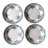 4 Saint Amandinoise dessert plates Pompadour collection