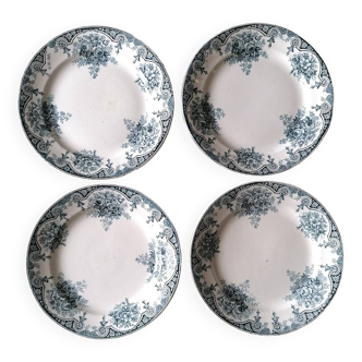 4 assiettes à dessert Saint Amandinoise collection Pompadour