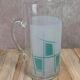 Vintage glass pitcher from the 1950s – geometric design