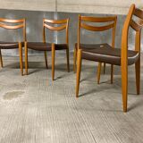 Set of 4 scandinavian chairs 1960