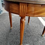 Table basse bouillotte ancienne plateau marbre style louis xvi