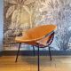 Circle armchair in suede by Lusch Erzeugnis for Lusch &Co