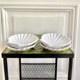 Empty scallop cups ceramic pockets