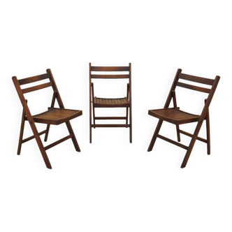 Set of three pine chairs, 1990s, Scandinavian design, manufacture: Denmark