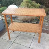 Rattan console / vintage 60s-70s