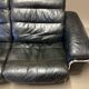 3-seater leather and chrome sofa design 1960.
