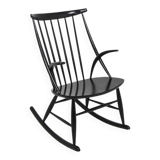 Beech rocking chair, Illum Wikkelsø, N. Eilersen, Denmark, 1960