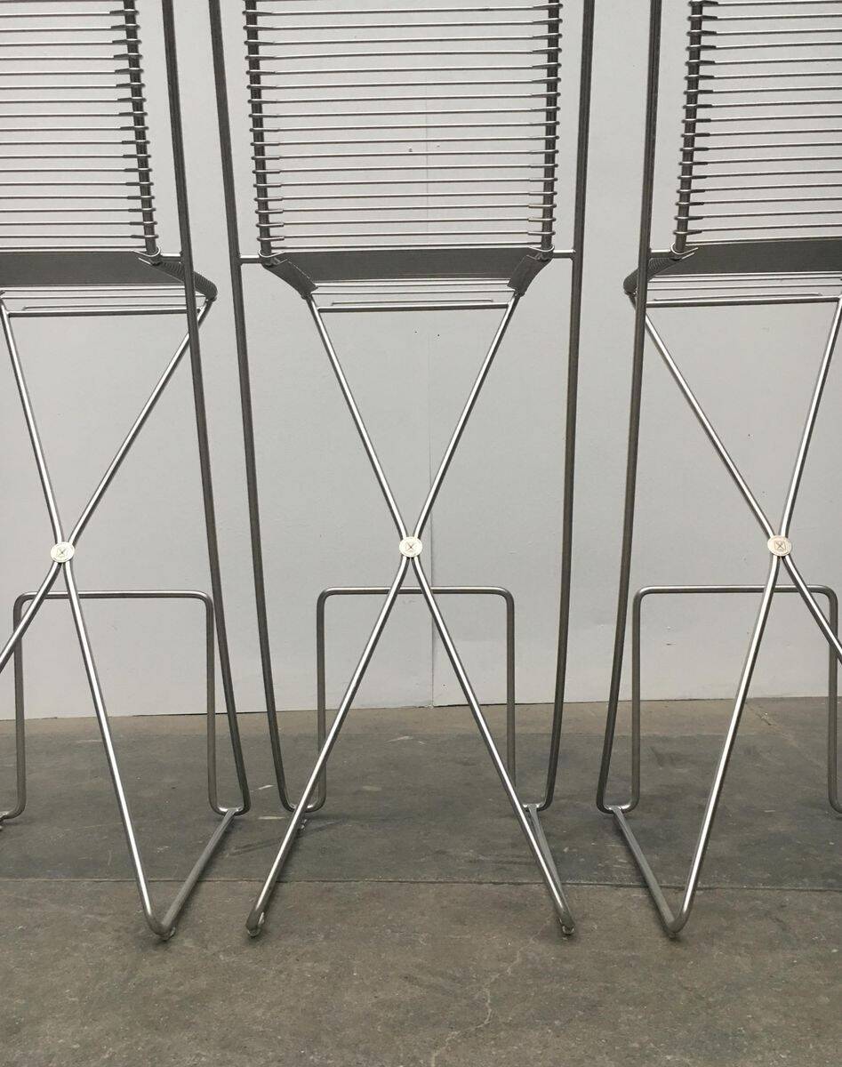 Kreuzschwinger Bar Stools 2nd Generation German by Till Behrens for Till Behrens Systeme, 2000s, set of 4