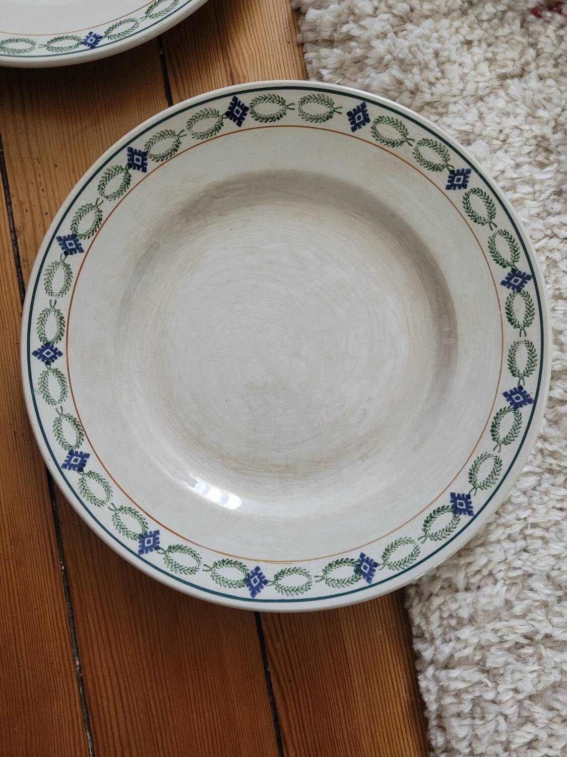 Lot #2 of 6 St Amand soup plates