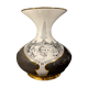 Vase par endre szasz pour hollohaza hungary, porcelaine doré, 1970s