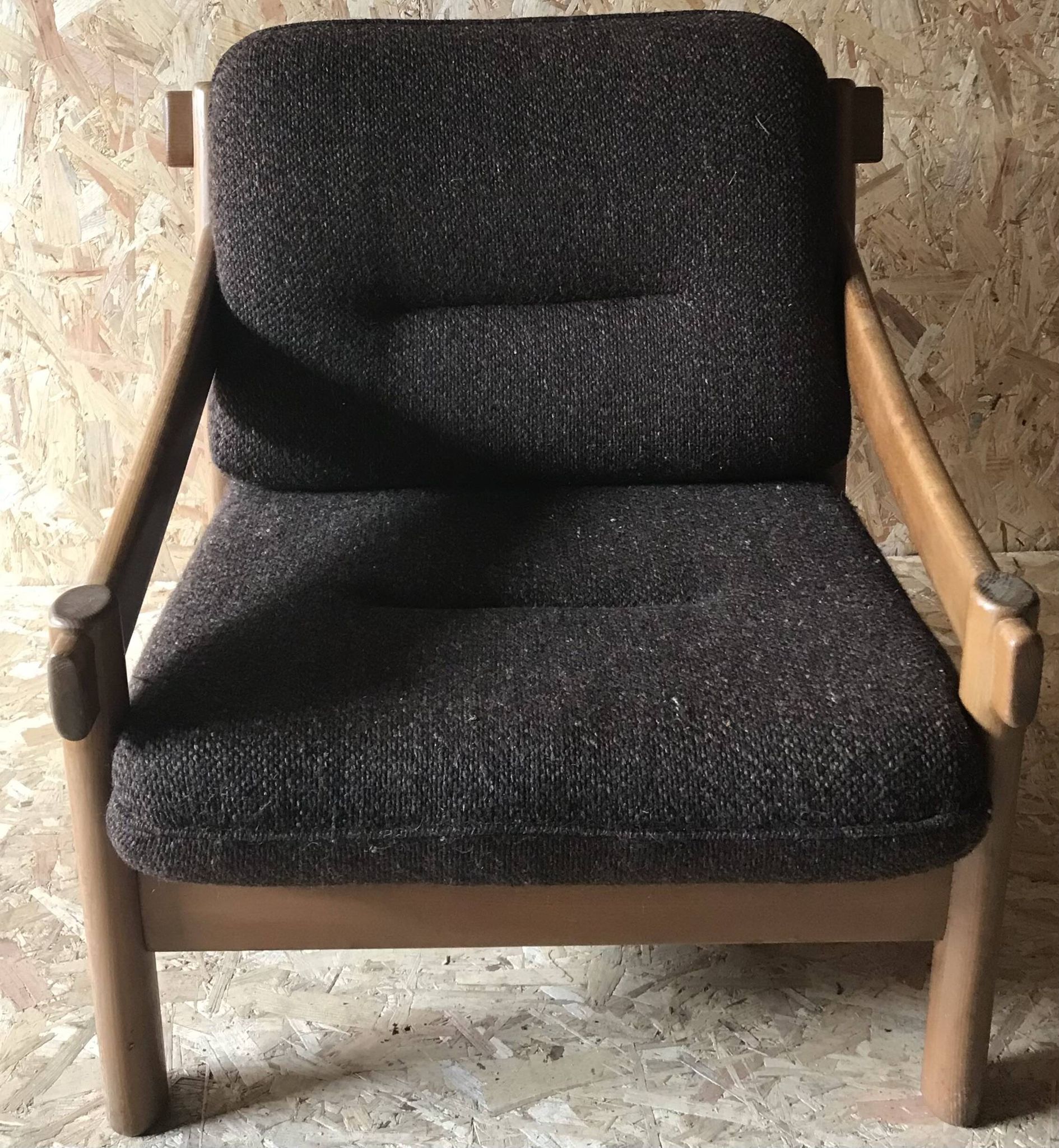 Vintage brutalist armchair circa 1980