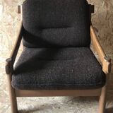 Vintage brutalist armchair circa 1980