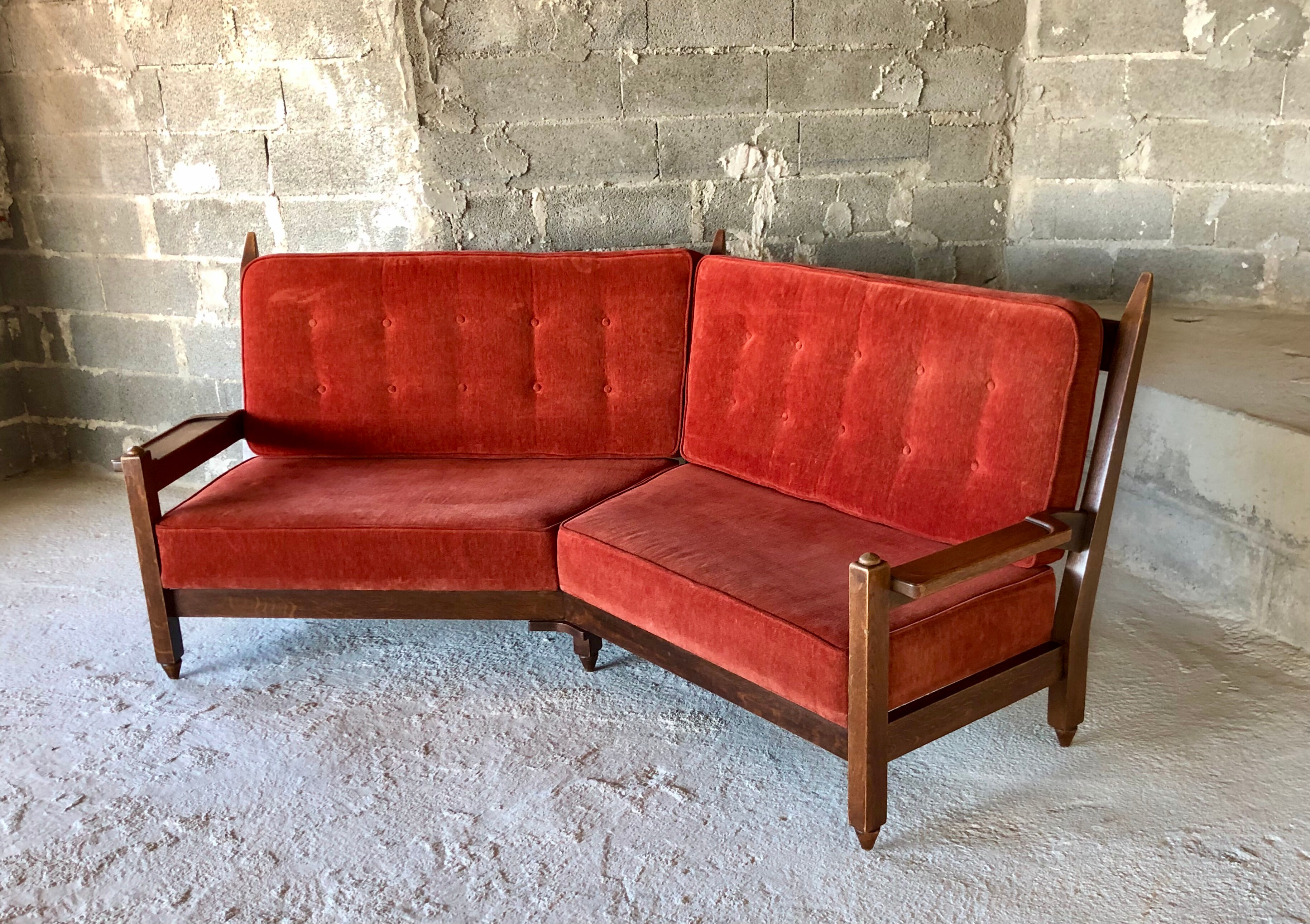 Corner sofa by Guillerme and Chambron for Your home, France 60s