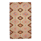 Grand tapis kilim tribal vert et orange clair 6 x 10, 176 x 301 cm