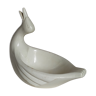 Vide-poches oiseau porte-savon céramique blanche Art-déco