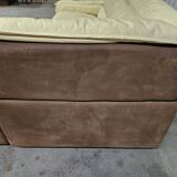 Canapé modulaire en cuir et daim avec unité d'angle, années 1970