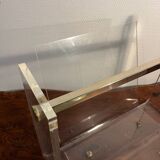 Plexiglas magazine rack by David Lange
