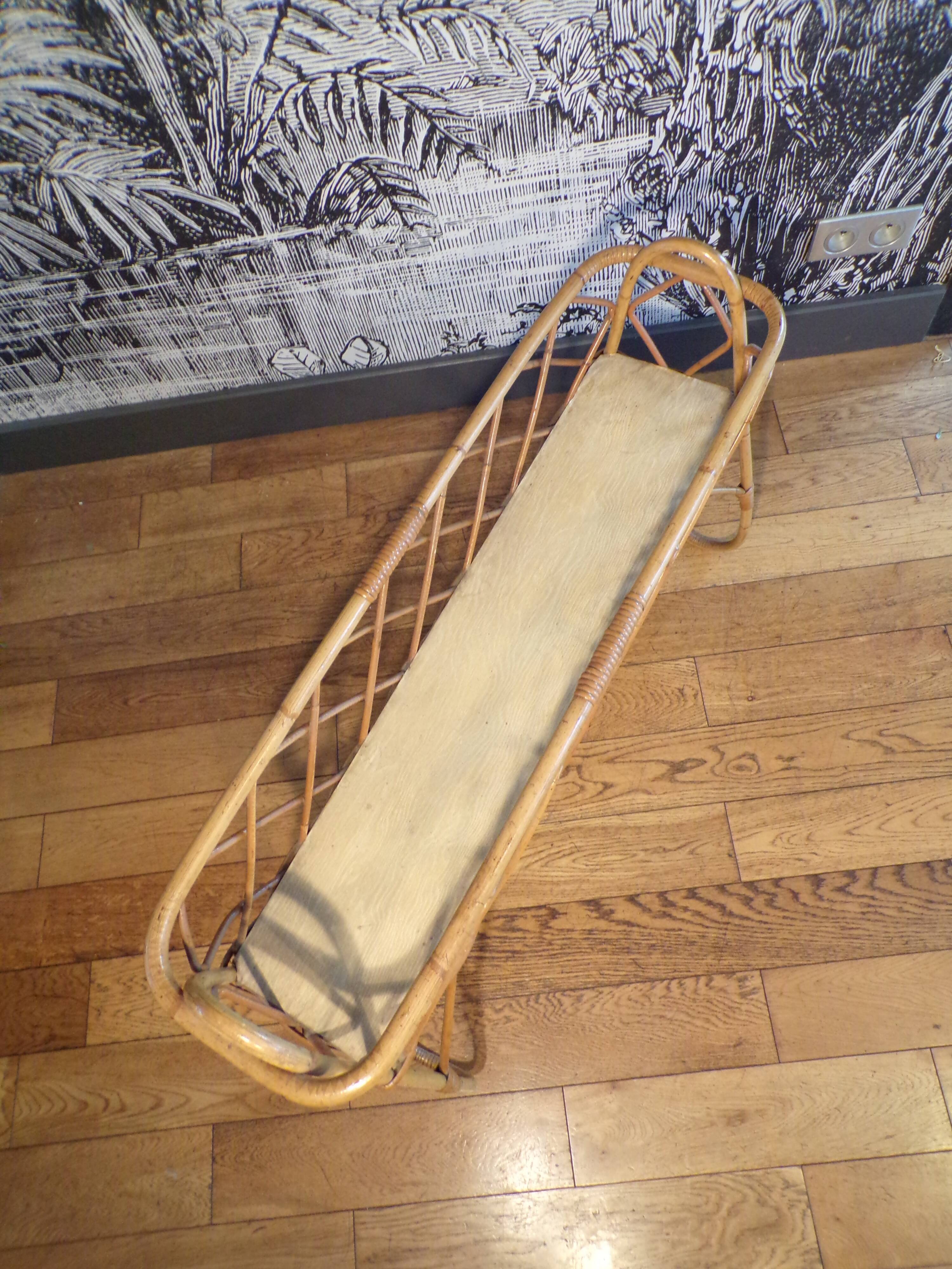 Vintage rattan planter