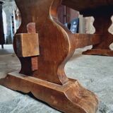 French monastery-style table – Solid cherry – 1950s