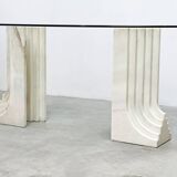 Vintage travertine  dining table, 1970s