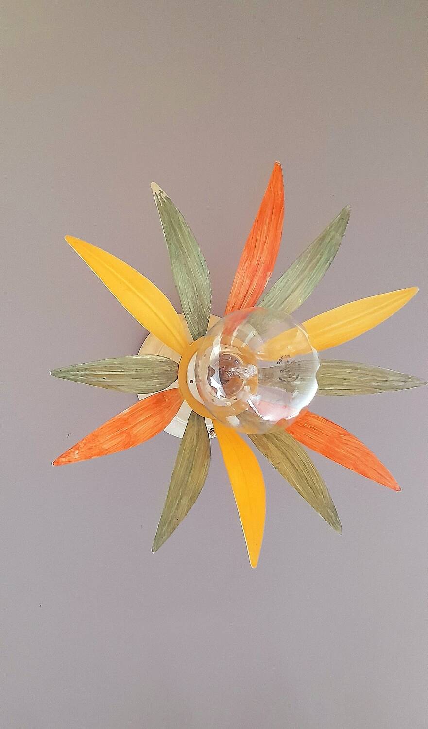 70s flower wall or ceiling light